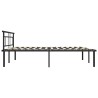 Cadre de lit sans matelas noir métal 180x200 cm 