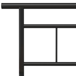 Cadre de lit sans matelas noir métal 180x200 cm 