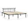 Cadre de lit sans matelas noir métal 180x200 cm 