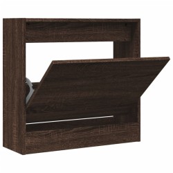 Armoire à chaussures chêne marron 60x21x57 cm bois d'ingénierie 