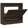 Armoire à chaussures chêne marron 60x21x57 cm bois d'ingénierie 