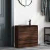 Armoire à chaussures chêne marron 60x21x57 cm bois d'ingénierie 