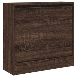 Armoire à chaussures chêne marron 60x21x57 cm bois d'ingénierie 