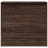 Armoire à chaussures chêne marron 60x21x57 cm bois d'ingénierie 