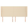 Tête de lit avec oreilles Crème 183x23x118/128 cm Tissu 
