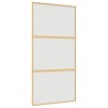 Porte coulissante doré 102,5x205 cm verre ESG dépoli aluminium 