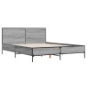 Cadre de lit sans matelas sonoma gris 160x200 cm 