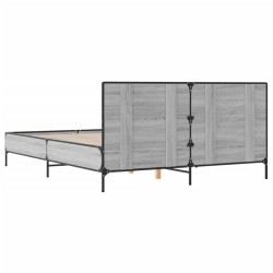 Cadre de lit sans matelas sonoma gris 160x200 cm 