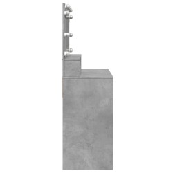 Coiffeuse avec LED gris béton 80x41x134,5 cm 