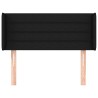Tête de lit avec oreilles Noir 83x16x78/88 cm Tissu 