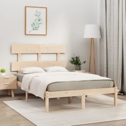 Cadre de lit sans matelas 150x200 cm bois massif 