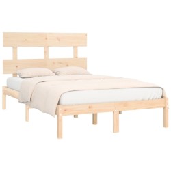 Cadre de lit sans matelas 150x200 cm bois massif 