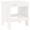 Ensemble de bistrot de jardin 3 pcs blanc bois de pin massif 