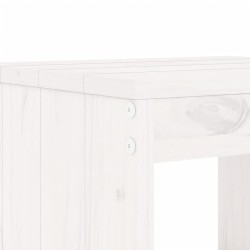 Ensemble de bistrot de jardin 3 pcs blanc bois de pin massif 