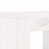 Ensemble de bistrot de jardin 3 pcs blanc bois de pin massif 
