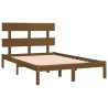 Cadre de lit sans matelas marron miel 200x200 cm bois massif 