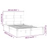 Cadre de lit sans matelas marron miel 200x200 cm bois massif 