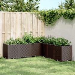 Jardinière marron 160x160x53 cm polypropylène 