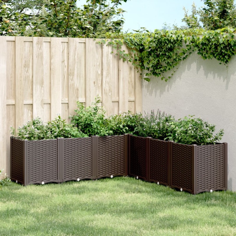 Jardinière marron 160x160x53 cm polypropylène Jardinière marron 160x160x53 cm polypropylène