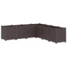 Jardinière marron 160x160x53 cm polypropylène 