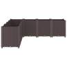 Jardinière marron 160x160x53 cm polypropylène 