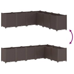 Jardinière marron 160x160x53 cm polypropylène 