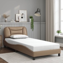 Cadre de lit sans matelas cappuccino 90x190 cm similicuir 