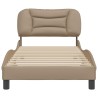 Cadre de lit sans matelas cappuccino 90x190 cm similicuir 