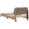Cadre de lit sans matelas cappuccino 90x190 cm similicuir 