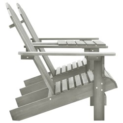 Chaises de jardin Adirondack avec table bois de sapin gris 