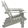 Chaises de jardin Adirondack avec table bois de sapin gris 