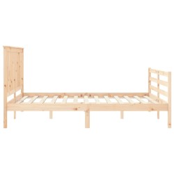 Cadre de lit sans matelas bois massif 
