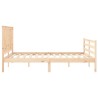 Cadre de lit sans matelas bois massif 