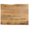 Dessus de table 100x80x3,8 cm bord vivant bois massif manguier 