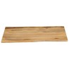 Dessus de table 100x80x3,8 cm bord vivant bois massif manguier 