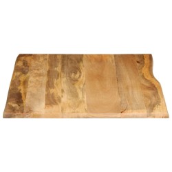 Dessus de table 100x80x3,8 cm bord vivant bois massif manguier 