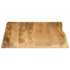 Dessus de table 100x80x3,8 cm bord vivant bois massif manguier 