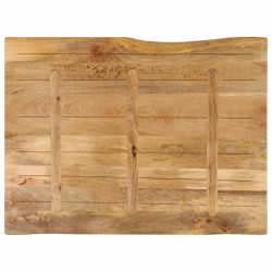 Dessus de table 100x80x3,8 cm bord vivant bois massif manguier 