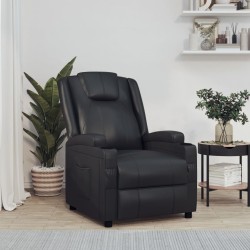 Fauteuil inclinable Noir Similicuir 