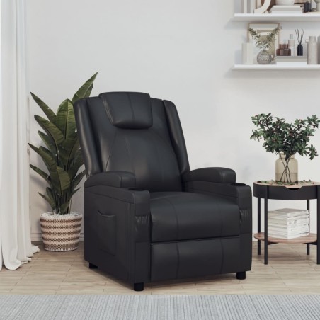 Fauteuil inclinable Noir Similicuir 