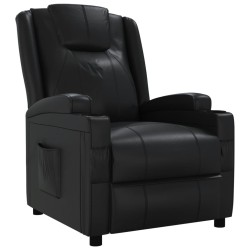 Fauteuil inclinable Noir Similicuir 
