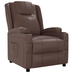Fauteuil inclinable Marron Similicuir 