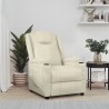Fauteuil inclinable Blanc crème Similicuir 