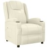 Fauteuil inclinable Blanc crème Similicuir 