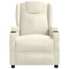 Fauteuil inclinable Blanc crème Similicuir 