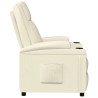 Fauteuil inclinable Blanc crème Similicuir 
