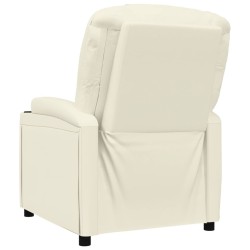 Fauteuil inclinable Blanc crème Similicuir 