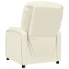 Fauteuil inclinable Blanc crème Similicuir 