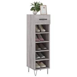Meuble à chaussures sonoma gris 30x35x105 cm bois d'ingénierie 