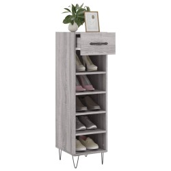 Meuble à chaussures sonoma gris 30x35x105 cm bois d'ingénierie 